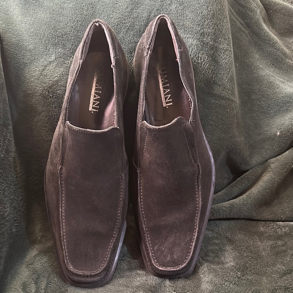 Lumiani Black Suede Loafers Men’s 10.5 Made in Italy